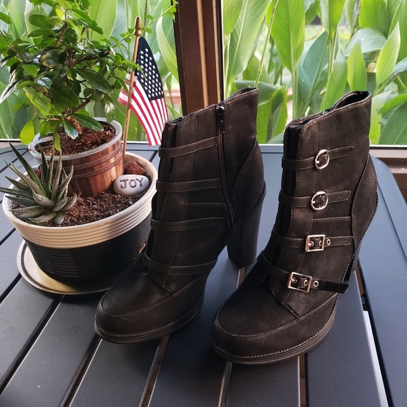 Charlotte Russe Shoes - Black opulent buckle boots.*by Charlotte Russe